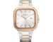 Titan Classique Slim Square Quartz Analog with Date Silver Dial Stainless Steel Strap Watch for Men-90176KM01