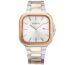 Titan Classique Slim Square Quartz Analog with Date Silver Dial Stainless Steel Strap Watch for Men-90176KM01