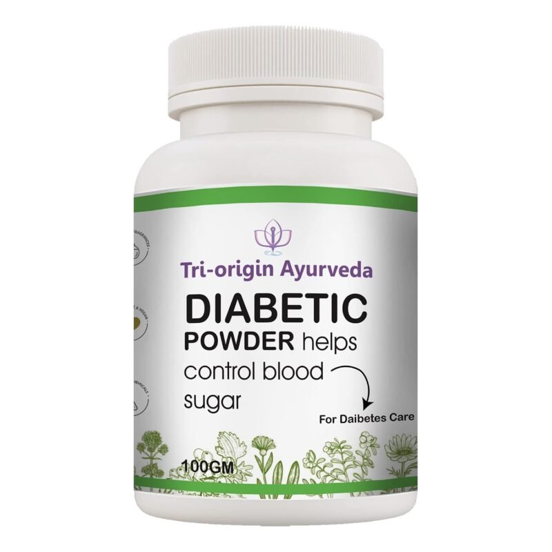 Tri-Origin Ayurveda Diabetic Powder, Supports Sugar Control for Diabetes, 100 grams