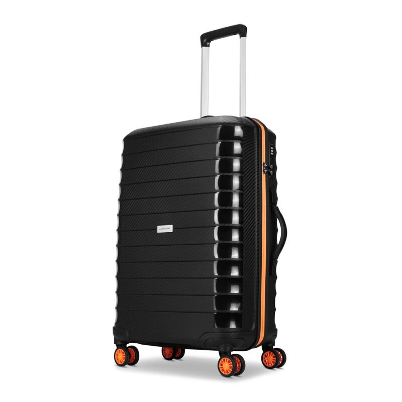 Aristocrat Altitude 8-Wheel Medium Size Hard Case Trolley Bag, Black