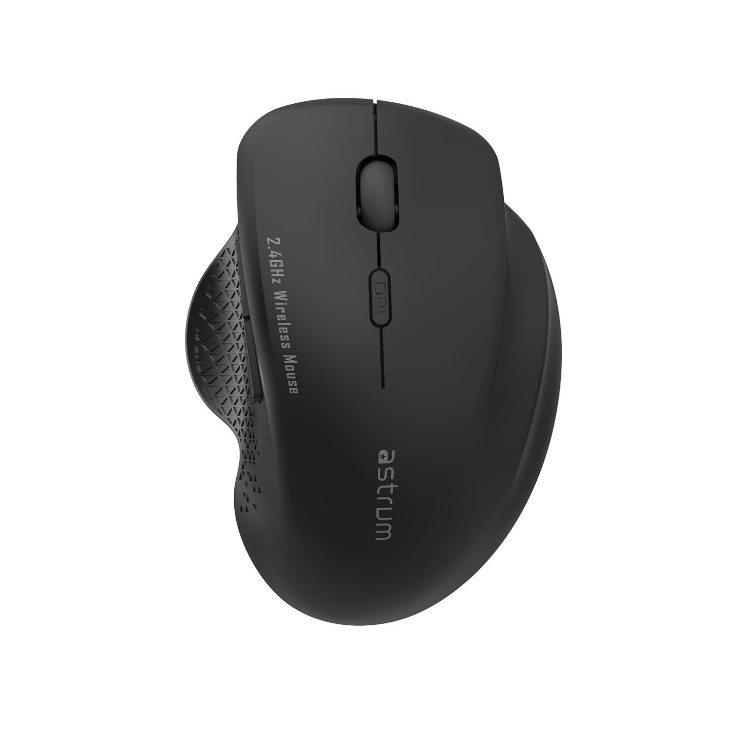 astrum MW280 2.4G Wireless Optical Mouse with 1000 1200 1600 DPI, 6 Buttons Plug & Play. Innovative Design for Notebook, PC, Laptop, Computer, MacBook - Black