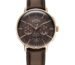 Titan Light Leathers Multifunction Brown Dial Leather Strap Watch for Men - 90200WL01