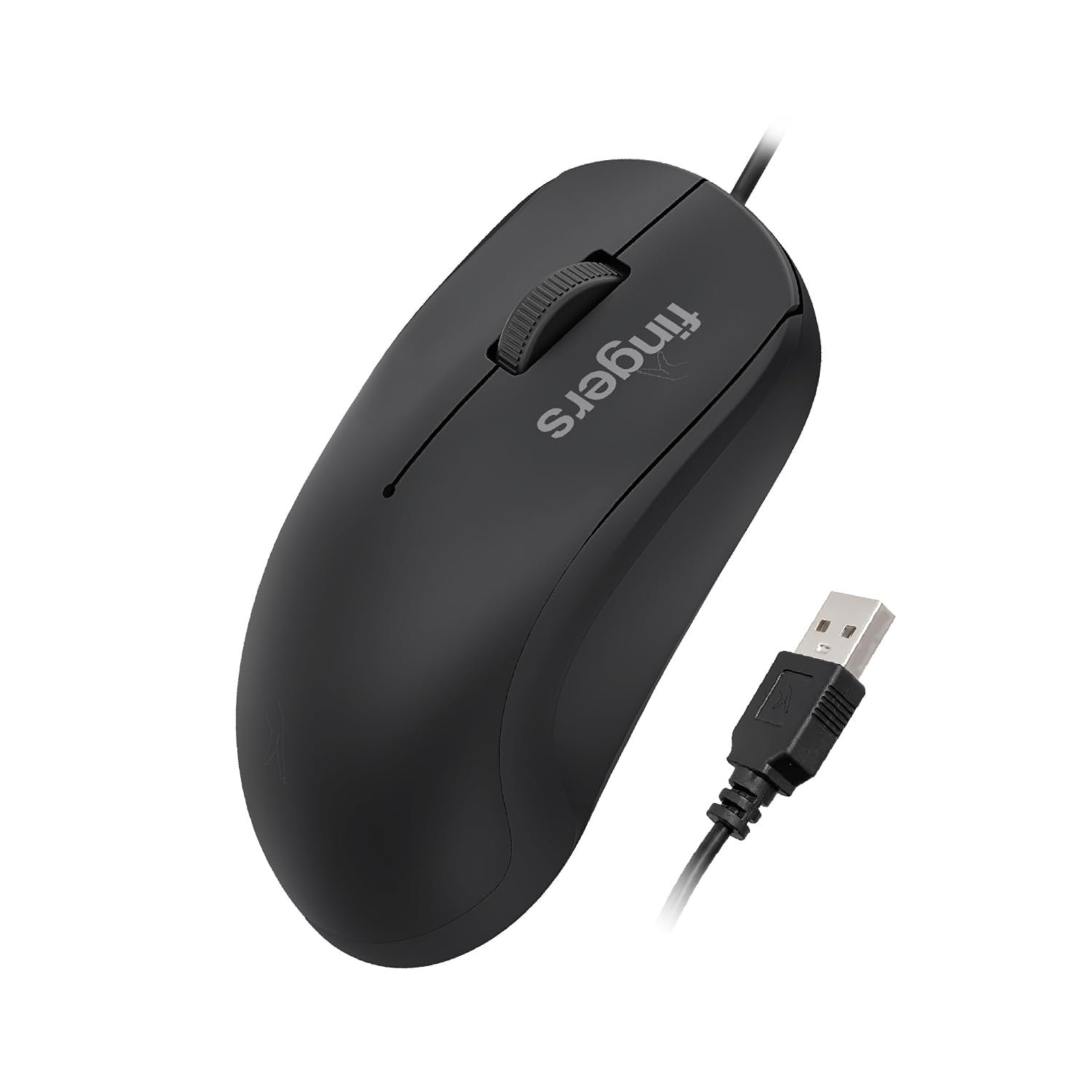 FINGERS UltraHit Wired Mouse (Plug-n-Play Setup, Precise Optical Tracking)