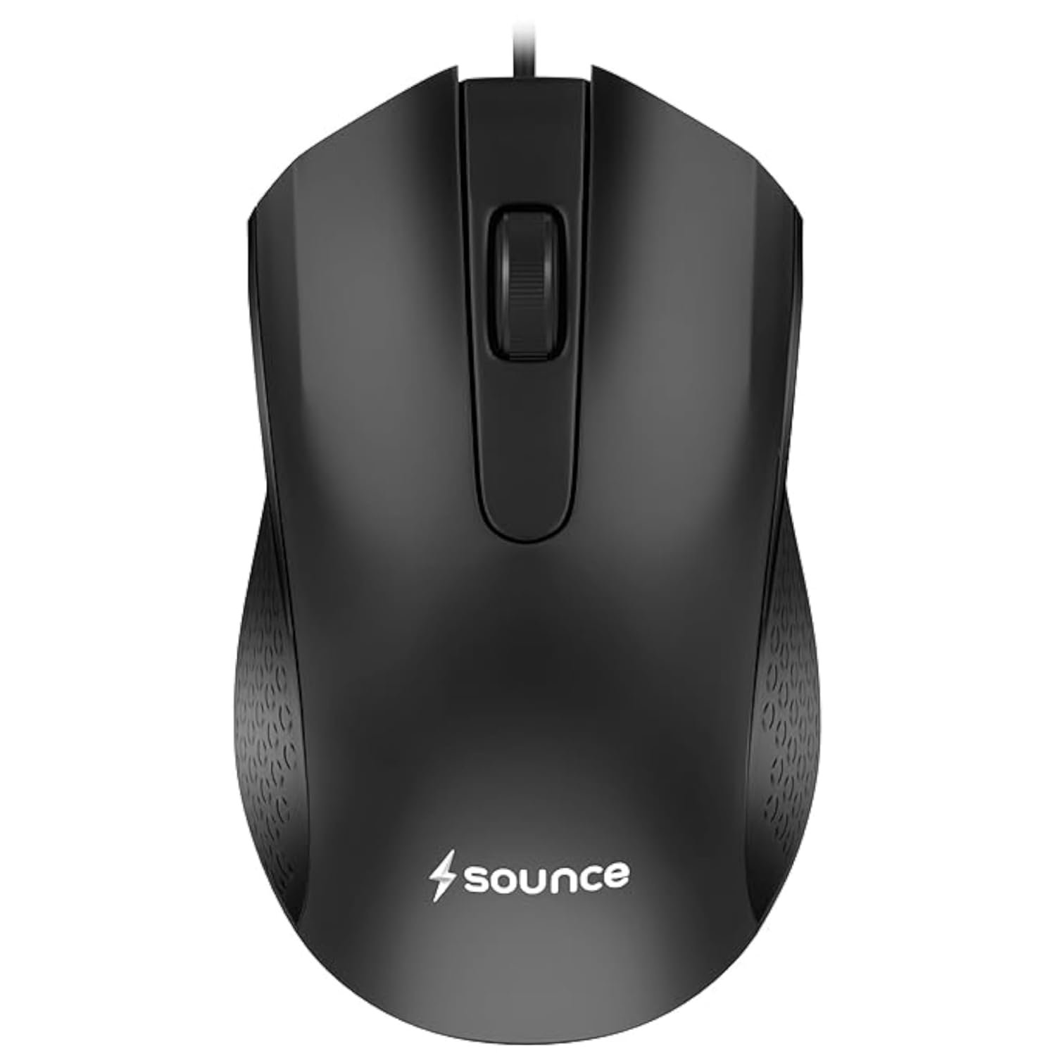 Sounce Pixel Wired Mouse with 1200 DPI Optical Sensor, USB Plug & Play, 1.25M Cable, Smooth Control, 50 Lakh Click Life for Laptop, Desktop & PC (Black)