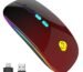 CC Store Wireless Mouse for Laptop,USB-C Rechargeable with Dual Connection