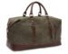 Fur Jaden 40L Canvas Weekender Travel Duffle Cabin Bag with Detachable Shoulder Strap (Military Green)
