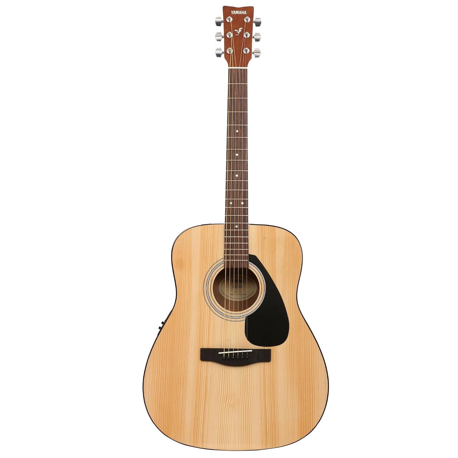 Yamaha FX280 Electro Acoustic Guitar, Natural Finish, Full-Size Dreadnought Body, 6-String with Built-in Pickup & Preamp, Ideal for Beginners, Performers & Studio Use