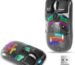 NEWCARE Wireless Mouse Tri-Mode 2.4GHz/BT5.0/BT5.0Bluetooth Silent Rechargeable Mouse with USB Receiver and Type-C Adapter Mouse for Laptop,PC,MacBook,Chromebook,Pad,Tablet AE-01276KM (Black)