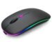 AIKOKOK Wireless Bluetooth Mouse, Rechargeable Dual Mode Mouse, Black