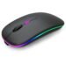 AIKOKOK Wireless Bluetooth Mouse, Rechargeable Dual Mode Mouse, Black