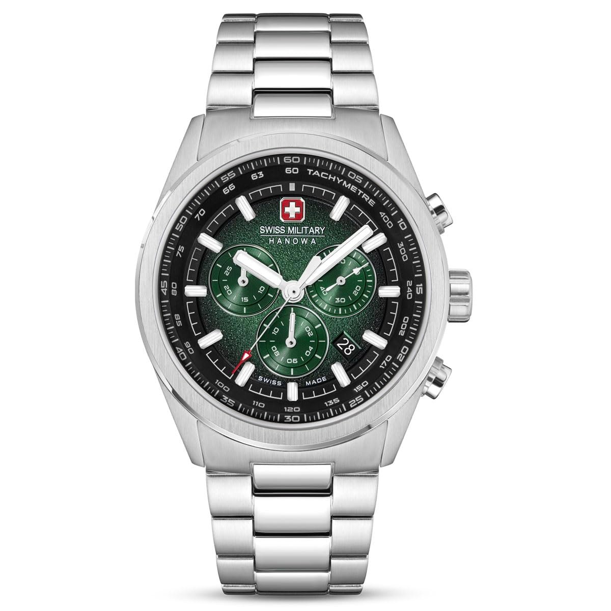 Swiss Military Hanowa SMWGI0004206 Pioneer - Swiss Made Round Green Chronograph - Watch for Men