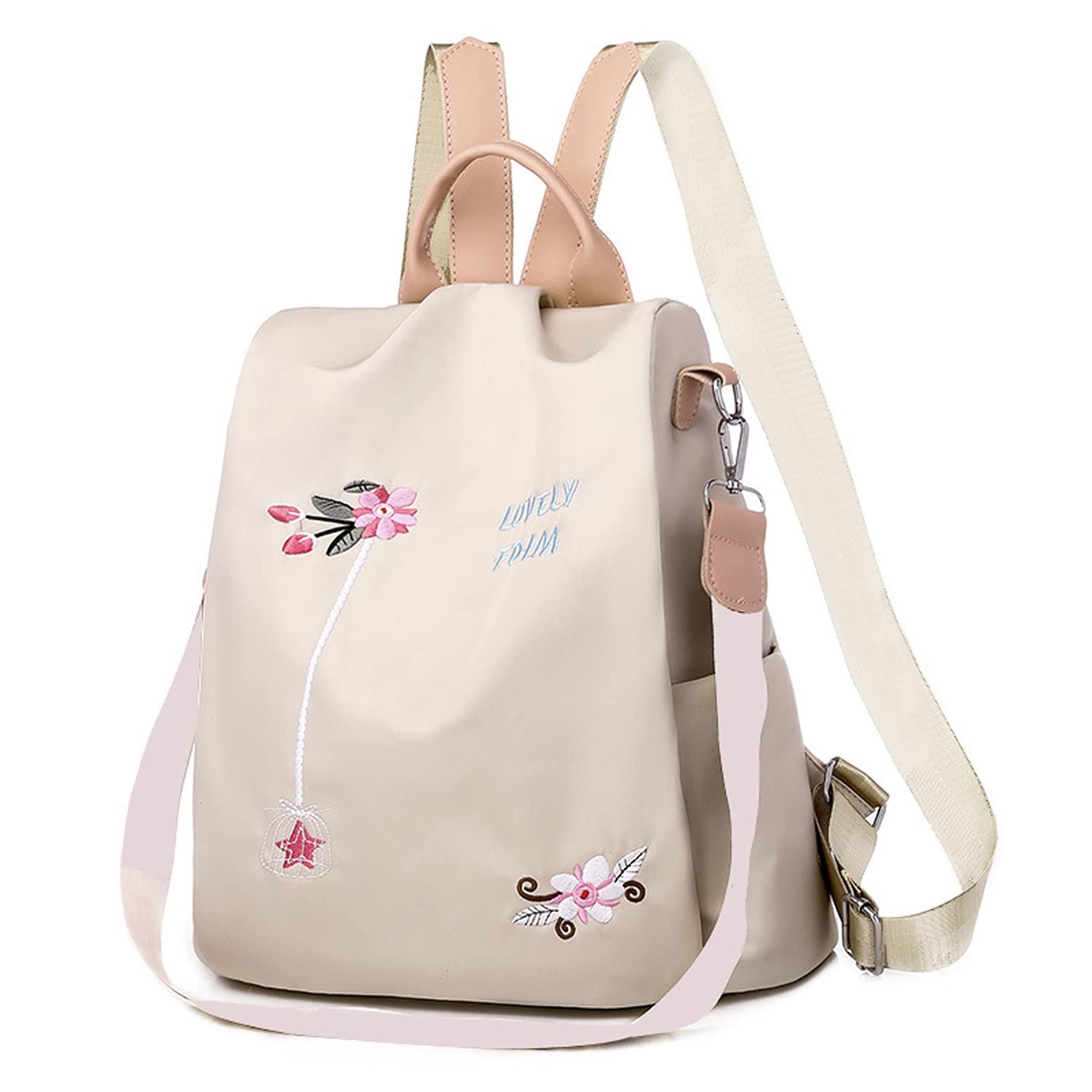 IRMAO 2021 New Flower Embroidered Artistic National Style Oxford Small Capacity Women's Bag Generation Backpack