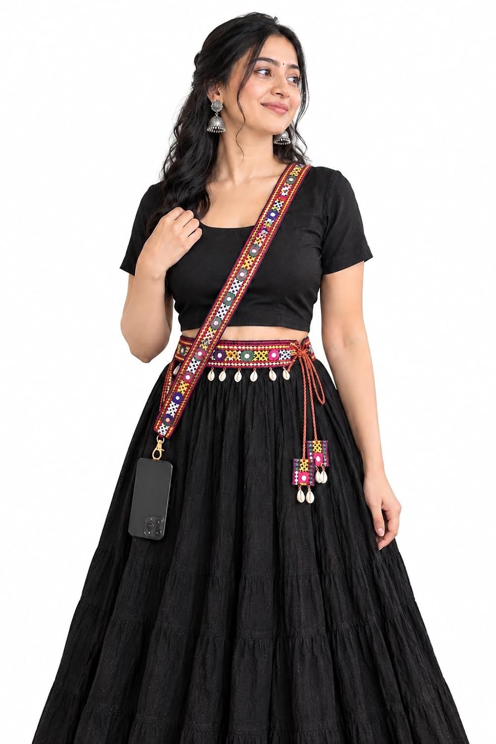 Recho Navratri Crossbody Mobile Phone Lanyard with Kowari Waist Belt