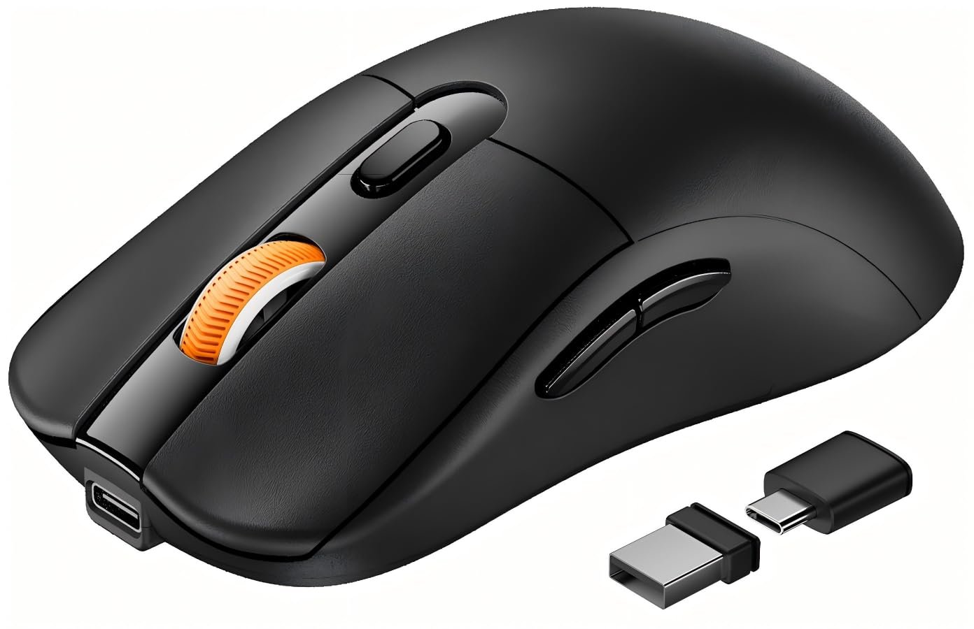 ProtoArc EM15 USB C Mouse, Bluetooth Wireless Mouse for MacBook, Black