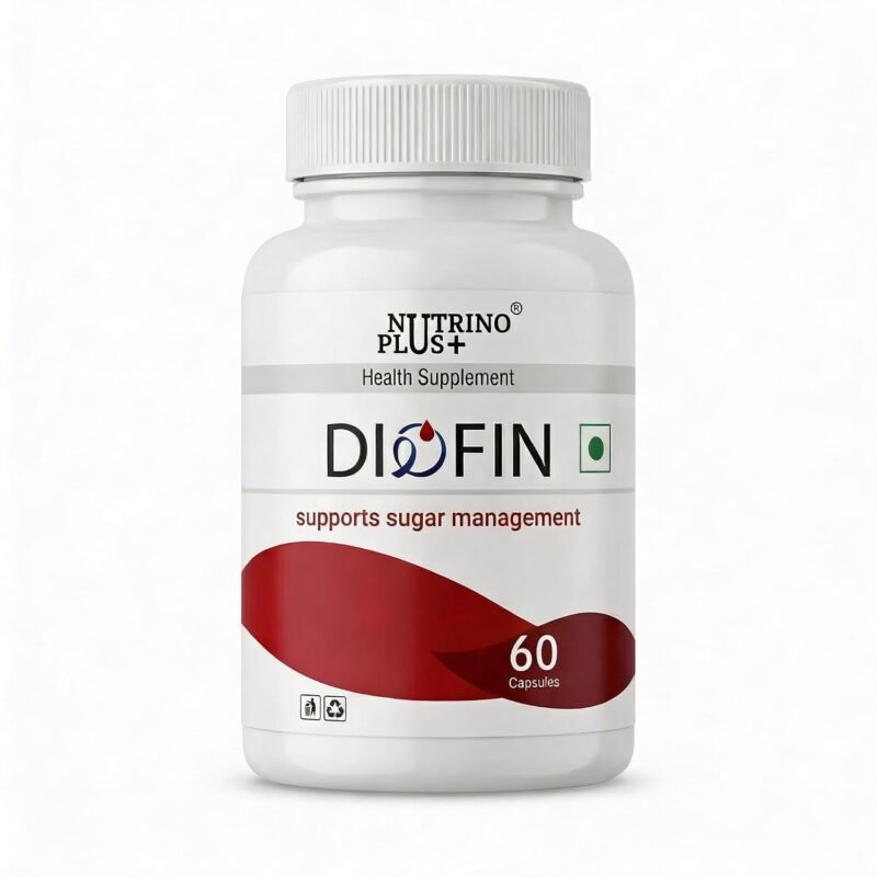Diofin Capsules | Supports Healthy Insulin Function & Blood Sugar Levels | Gymnema Sylvestre, Bitter Melon, Fenugreek & Turmeric | Ayurvedic Sugar Management | 60 Caps