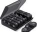 Vyctzo Weekly Pill Organizer 3 Times a Day for 7 Days, Travel Medicine Box with Morning Afternoon Night Compartments, Portable Tablet Storage Case, Weekly Medicine Organizer Box, Black (1 Pc)