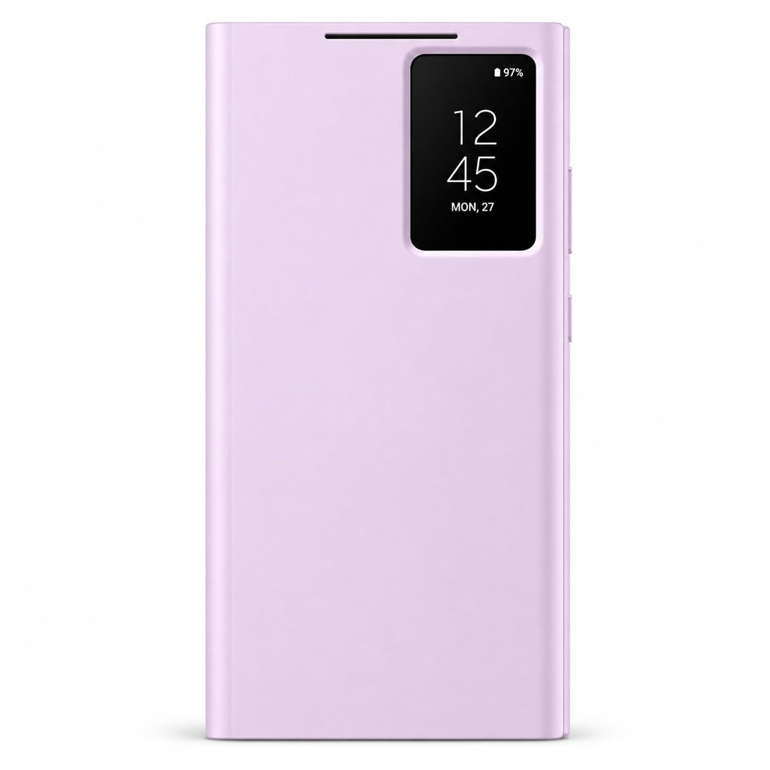 Smart View Wallet Case for Samsung Galaxy S23 Ultra, Premium Leather Flip Cover with Smart Display Window, Card Holder Pocket, Slim Protective Magnetic Case (Pink)