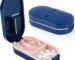 Portable Pill Organizer with Built-in Pill Cutter & Storage Box 2-in-1 Medicine Tablet Splitter Case Compact Pill Box for Travel Home Office Daily Medication Vitamins & Supplement