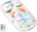 Tobo Wireless Mouse Tri-Mode 2.4GHz/BT5.0/BT5.0Bluetooth Silent Rechargeable Mouse with USB Receiver Mouse Compatible with Laptop,PC,MacBook,Chrombook,i-Pad,Tablet (White)