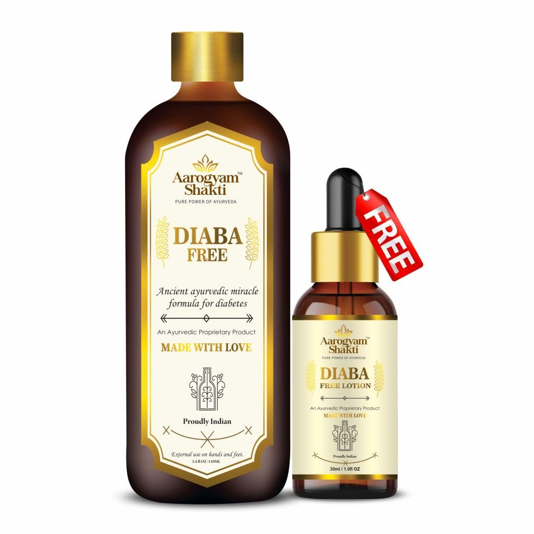 Ayurvedic Vedobi Blood Sugar Medicine - Diaba free lotion (110 ml + 30 ml Pack)