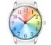 Letoff Stylish Analog Woman/Ladies/Girls Watch, Round Colorful Rainbow Dial, Silicone Strap, 30M Water Resistant，Wrist Watch for Woman