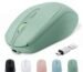 Bluetooth Wireless Mouse USBC for Mac Book Pro/Laptop/Computer, Silent Rechargeable Wireless Mouse Compatible with Macbook Air/iMac/Surface Pro 3-in-1 Connection (BT5.2/3.0, 2.4G USB A, Type-C)