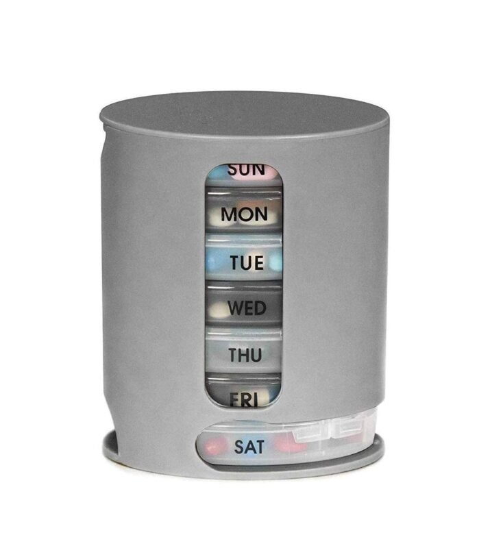 RKPM HOMES Pill Box Organizer | 7 Portable Tray Pill Box with 4 Compartments | Medicine and Vitamins for Each day Storage Boxes | Container Case | For Health Care Tools
