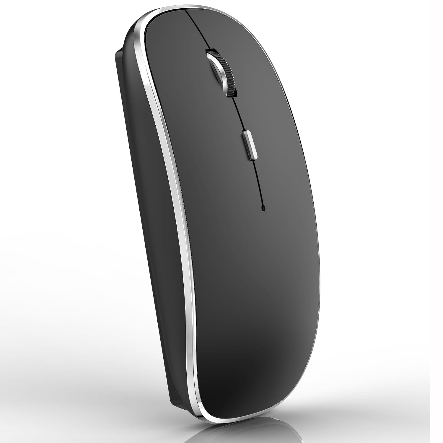 Wireless Mouse for MacBook Pro MacBook Air Laptop Mac iMac Desktop Computer (Black Silver)