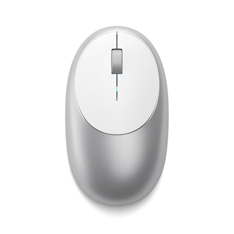 SATECHI M1 Wireless Bluetooth Mouse, USB-C Rechargeable, Compact, Silver