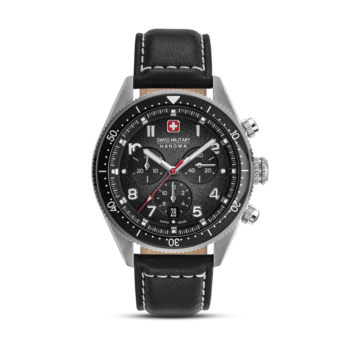 Swiss Military Hanowa SMWGC0003801 Afterburn Chrono - Swiss Made Round Black Chronograph - Watch for Men
