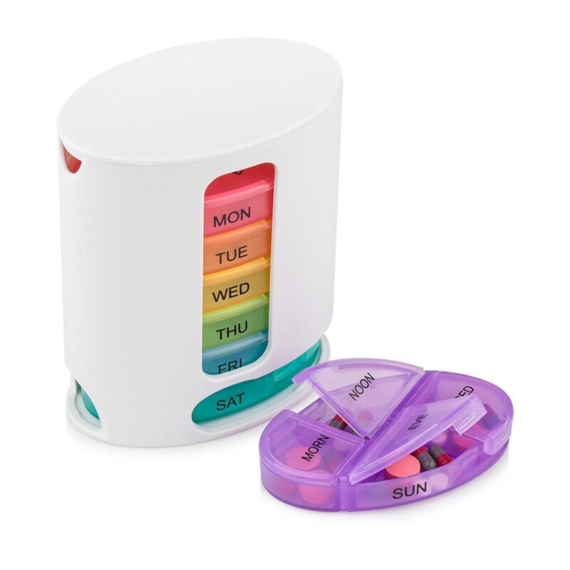 Medicine Storage Pill Pro box organizer with 7 single box and 4 daily compartments