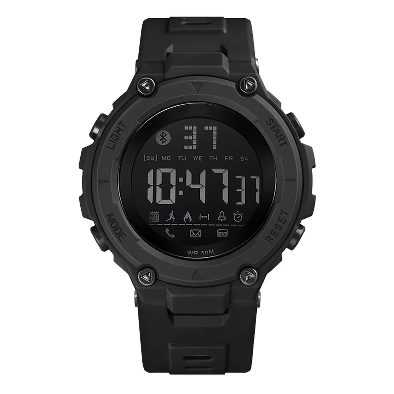 Shocknshop Digital Sports Watches for Men Black Dial Men Watch with Silicon Strap -W78