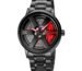 SKMEI Men's Spinning Car Wheels Rolling Creative Fashion Watches for Men, Analog Watch Black Dial Zink Alloy Case Men's Watch, Black Color Stainless Steel Band, Rolling Wheel Gift Wristwatch - 1787