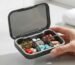 Portable Pill Organizer Box with 6 Compartments | BPA Free Medicine Storage Case | Daily Tablet & Vitamin Holder | Moisture Resistant Travel Pill Box | Pocket Size Medicine Organizer for Men & Women - Black