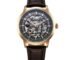 Titan Phoenix Skeletal Automatic Analog with Gun Dial Brown Leather Strap Watch for Men - 90223WL01