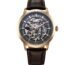 Titan Phoenix Skeletal Automatic Analog with Gun Dial Brown Leather Strap Watch for Men - 90223WL01