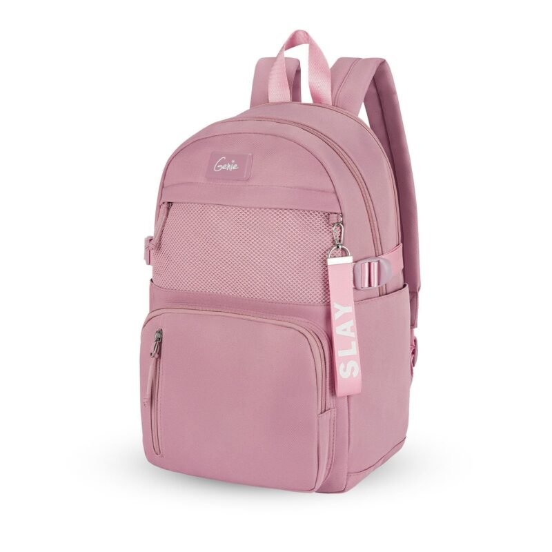Genie Berry Laptop Backpack for Girls (16L) | Modern Office, College & Travel Laptop Backpack | Multi-Compartment, Padded Laptop Sleeve, Lightweight, Ergonomic Straps | Pink
