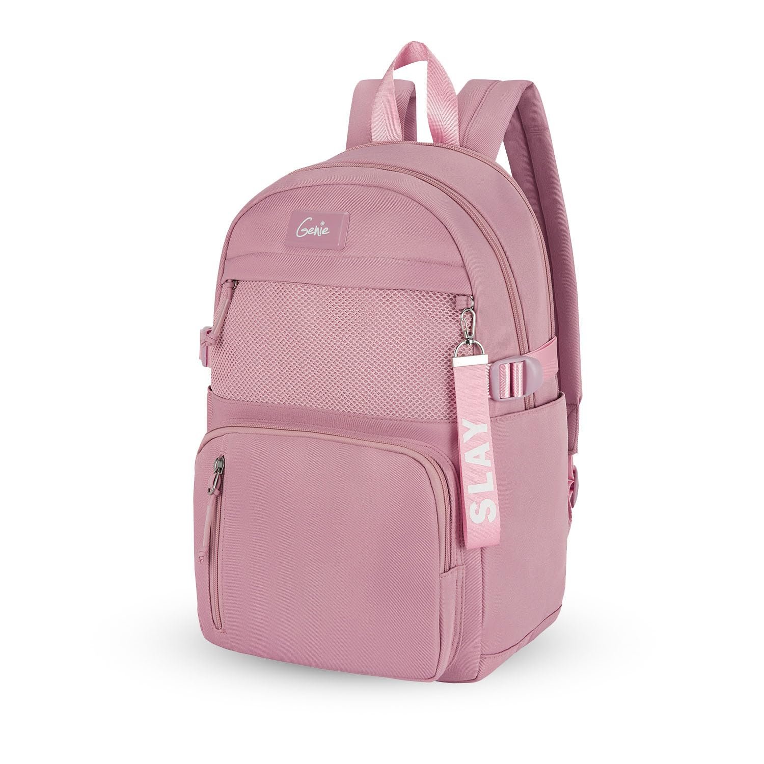 Genie Berry Laptop Backpack for Girls (16L) | Modern Office, College & Travel Laptop Backpack | Multi-Compartment, Padded Laptop Sleeve, Lightweight, Ergonomic Straps | Pink