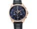 Titan Classic Quartz Chronograph Midnight Blue Dial Dark Blue Leather Watch for Men - NT90169WL01