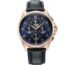 Titan Classic Quartz Chronograph Midnight Blue Dial Dark Blue Leather Watch for Men - NT90169WL01