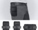 DRAWBRIDGE Phone Holster for Men – 6.8'' Nylon Belt Clip Pouch with Card Holder | Mobile Purse Holster Case for All Phones – Large Capacity, Durable & Lightweight (Black)