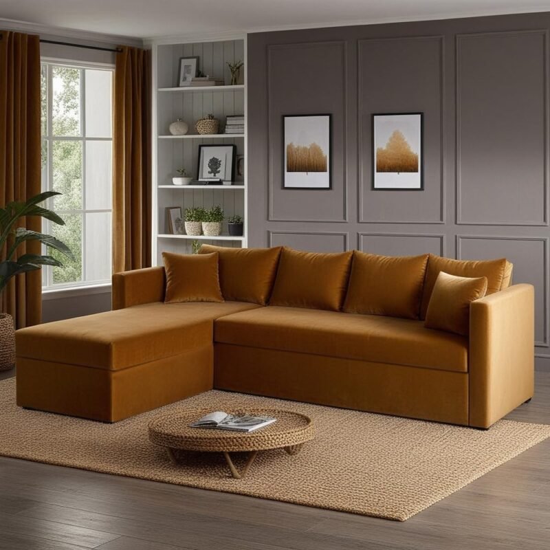 Phantom Fabric Sectional Sofa (Mocha, 6 Seater - LHS)