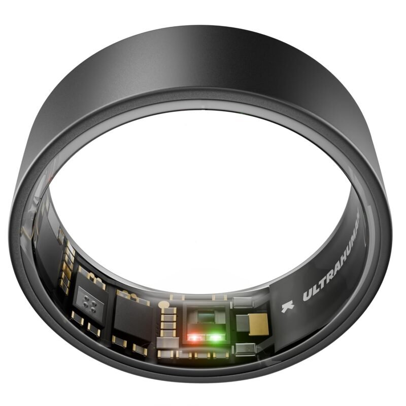 ULTRAHUMAN Ring AIR - Matte Grey - Size 9 - Smart Ring | No App Subscription Fee | Size First with Sizing Kit | Sleep, Activity & Heart Rate Tracking | Fitness Ring for Men & Women