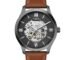 TIMEX Automatic Watch for Man with Blue Round Dial & Blue Leather Strap Band Water Resistant Men's Wrist Watches