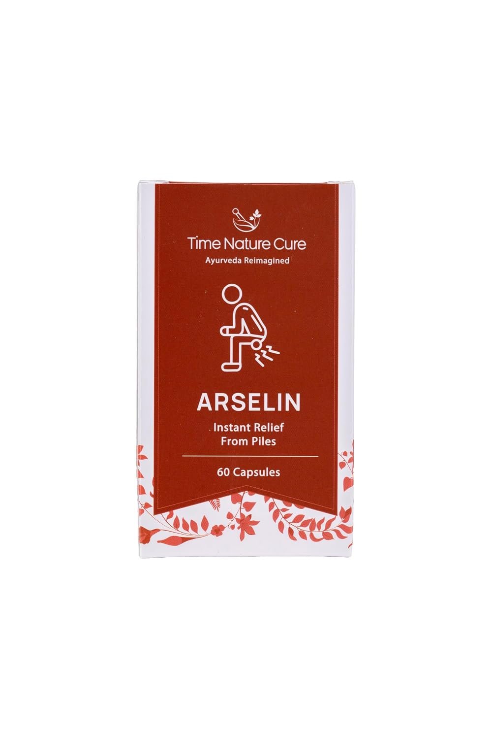 Arselin 60 Capsules - Ayurvedic Piles Medicine for Hemorrhoids, Fissure & Fistula Relief | Reduces Pain, Burning, Itching & Bleeding | Herbal Piles Care Supplement | Safe & Natural Formula