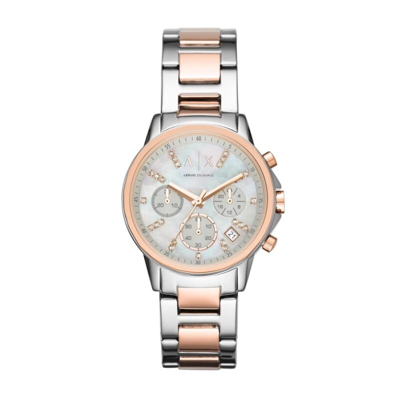 Armani Exchange Stainless Steel Analog Silver Dial Women Watch-Ax4331, Multi-Color Band