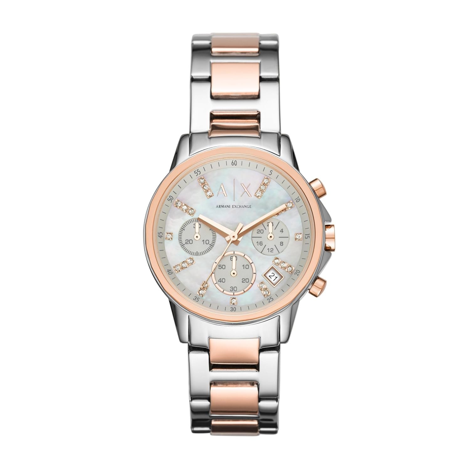 Armani Exchange Stainless Steel Analog Silver Dial Women Watch-Ax4331, Multi-Color Band
