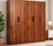 Mosaic 5 Door Wardrobe | Vintage Sheesham Finish Engineered Wood Almirah for Bedroom | Spacious Lockable Storage Cabinet | Free Installation | 3 Year Warranty