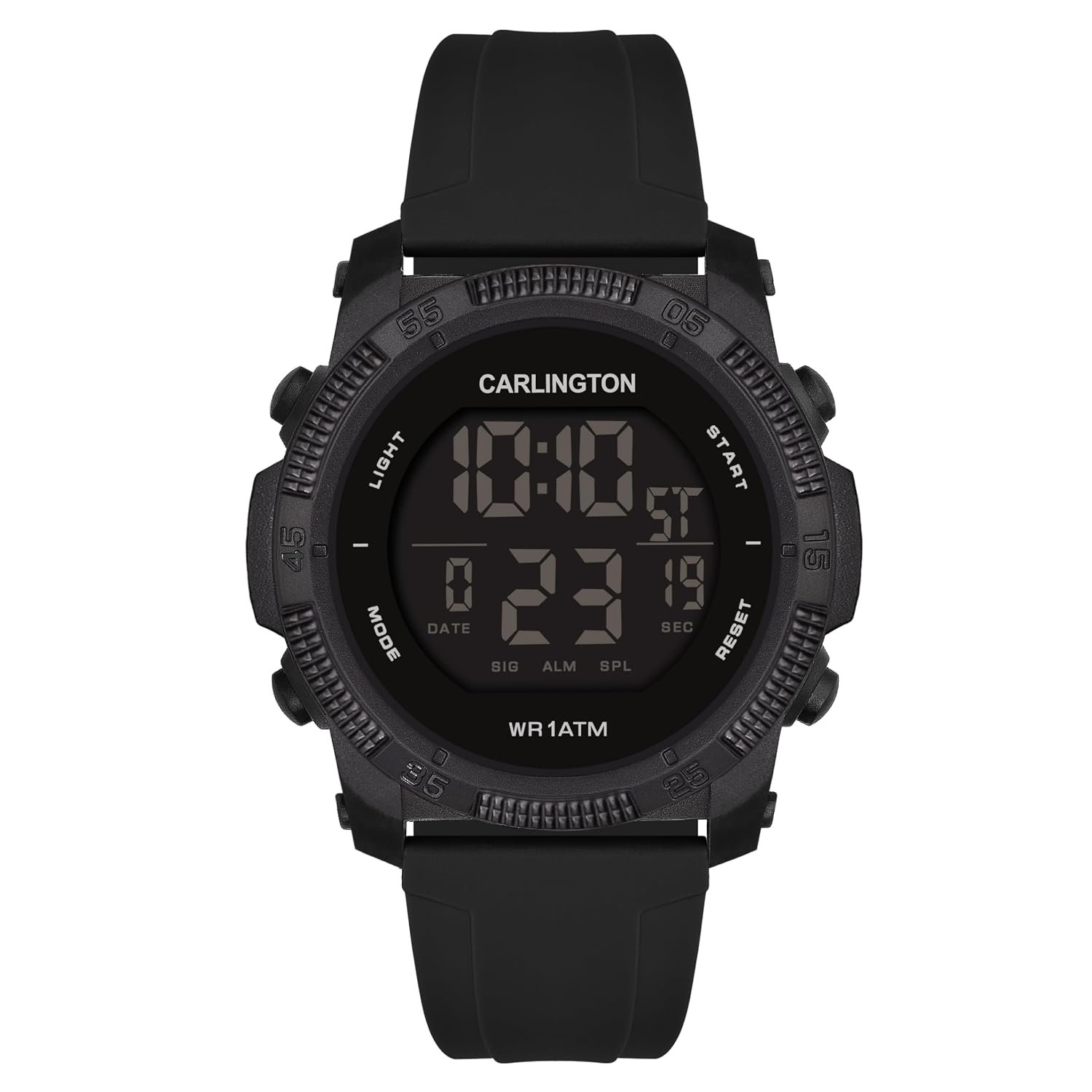 Carlington Digital Sports Watch Chronograph, Dual Time, Alarm, Calendar, Stopwatch, Water-Resistant, Split Timer, Shock-Resistant, Back Light Display. The Perfect Watch for Men - CT 9133 Series
