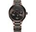 Titan Ceramic Fusion Quartz Multifunction Black Dial with Two Toned Color Stainless Steel Strap Watch for Men-90148KD05